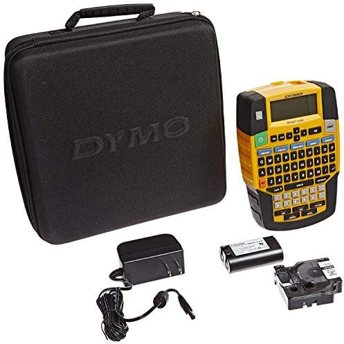 DYMO RHINO 4200 Thermal Transfer Label Printing Kit - Label Printers (Thermal Transfer, 1.9cm, Code 128 (A/B/C), Code 39, Black, Yellow, QWERTY, AA).