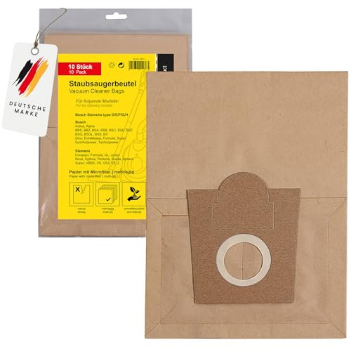 PATONA 10x Sacchetti per Aspirapolvere Carta Compatibile con Bosch Org. Typ D E F G