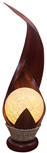 Woru Leuchte Karima 2 - Höhe ca. 50 cm, Deko-Lampe, Stimmungsleuchte, Tischlampe, Lampe aus Naturmaterial