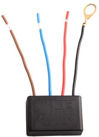 Askformore-UK Interrupteur tactile à 4 fils pour lampe à ampoule incandescente 15 W-80 W 230 V-240 V 50 Hz - 3 niveaux de luminosité