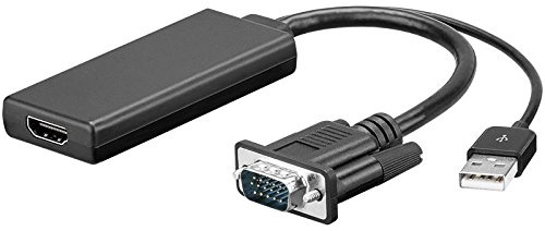 Goobay 37816 VGA/HDMI Câble Adaptateur, 0,1 m
