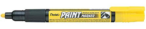 Pentel Marker 6er Set Permanent Paint Marker MMP20, gelb