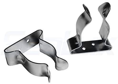 SeaLux Edelstahl-Halterung, für Bootshaken, Federklemme, 1 Paar