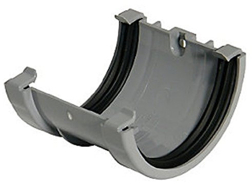 O' SO EEZY 76mm (Union/Joiner) Grey Miniflo Guttering for shed, Porch, Conservatory, Out Building, etc NOT Normal House Size