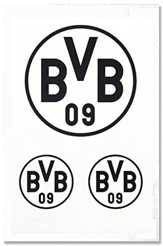 Borussia Dortmund Autoaufkleber/Aufkleber/Sticker schwarz 3er Set BVB 09 - Plus gratis Aufkleber Forever Dortmund