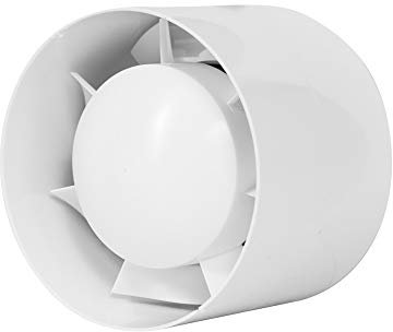 EUROPLAST Ø 100mm Rohrventilator Rohrlüfter Weiß Kanallüfter Zwischenbau Lüfter Ventilator Einschublüfter AB-Kunststoff