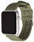 Archer Watch Straps - Uhrenarmbänder aus Nylon-Sitzgurtmaterial für Apple Watch (Olivgrün/Edelstahl, 40/41/42mm)