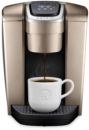 Keurig K-Elite Coffee Maker, Single Serve K-Cup Pod Coffee Brewer, With Iced Coffee Capability, Brushed Gold