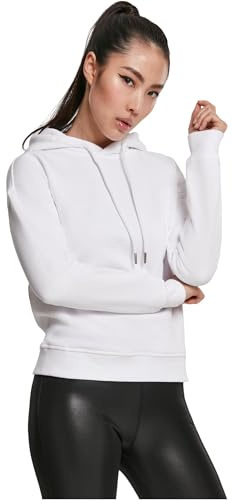 Urban Classics Damen Kapuzenpullover Ladies Hoody Hooded Sweatshirt, White, XXL