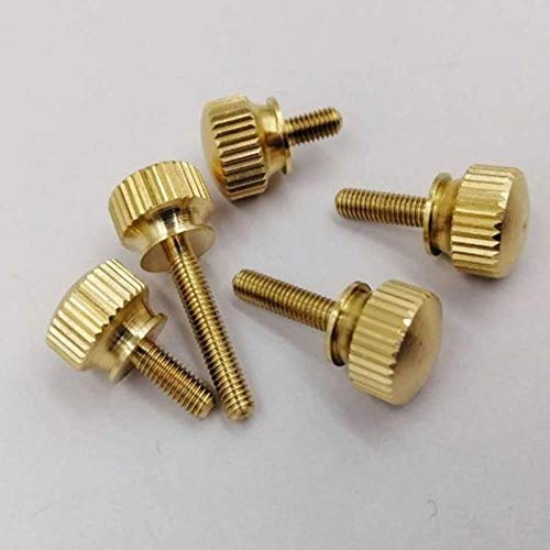 10 pièces M3 M4 M5 M6 serrer à la main vis moletées en laiton boulons moletés torsion en cuivre boulon de chaîne d'ordinateur vis à oreilles, 16mm, M3