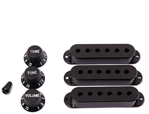 Alnicov Tonabnehmer mit 5-Wege-Schalter-Spitze für Stratocaster-Gitarre, 48/50/52 mm, Schwarz