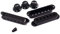 Alnicov Housses de micro de rechange pour guitare Stratocaster 48/50/52 mm avec capuchon d'interrupteur à 5 voies Noir