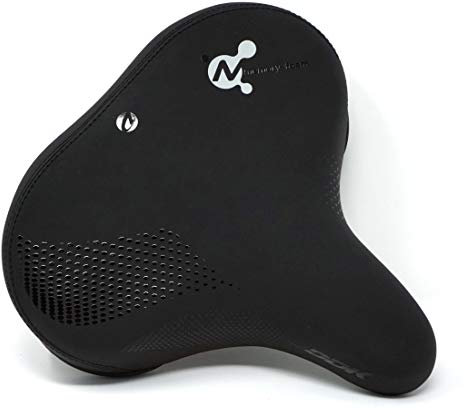 CBK-MS Touren/City Fahrradsattel XXL schwarz Unisex Damen Herren Sattel mit Memory-Schaum ideal auch für das E-Bike