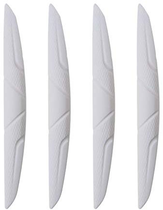 OTOTEC 4x White Auto Door Edge Anti-Collision Strips Silica Gel Protector for Car Door Rear View Mirror Exterior Handles Bumper