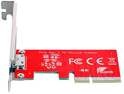 cablecc PCI-E 3.0 Express 4.0 x4 zu Oculink Externer SFF-8612 SFF-8611 Host-Adapter für PCIe SSD mit Halterung
