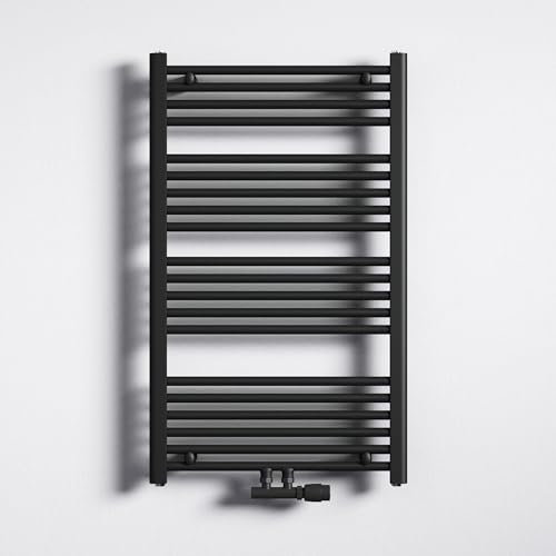 Mai & Mai Design Badheizkörper 60x100cm Anthrazit Seitenanschluss & Mittelanschluss Handtuchtrockner Röhrenheizkörper Badheizung