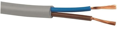 Câble souple domestique H05 VV-F gris - 2x0,75 mm² - Couronne de 50 m - Lynelec