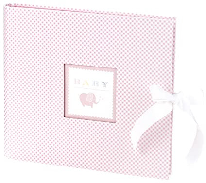 Rössler Papier 18771928006 - Foto-/Gästebuch Baby Girl, mit Wire-O-Bindung, 60 Seiten, rosa, Geburt und Taufe, 1 Stück