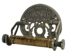 Retro Collections Traditional Cast Iron St Pancras Fixture Vintage Design Victorian Wall Mounted Toilet loo roll Holder by Retro Collections