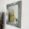Darthome Silver Chrome Grey Baroque Rococo Wall Mirror Shabby Chic Rectangle Wood Frame French Antique 42cm x 53cm