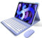 kaitesi Keyboard Case Mouse for iPad Air 11 inch M2/ iPad Air 5th 4th Generation 10.9/ iPad Pro 11 4th/3rd/2nd/1st Generation Cute Round Keys Detachable Keyboard (Purple)
