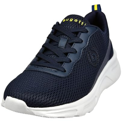 bugatti Herrenschuhe Für lose Einlagen sportlicher Schnürer Blau Freizeit, Schuhgröße:40 EU