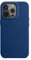 WIIUKA Hülle für iPhone 14 Pro Max, Leder aus Deutschland, Lederhülle extra Dünn, Premium Handyhülle, Case, Qi, Nachtblau Blau