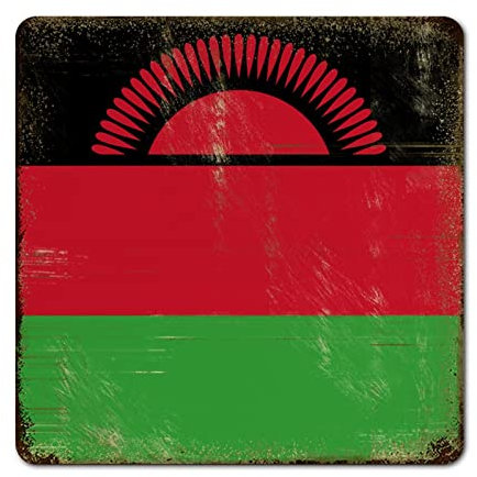 Malawi Flagge Blechschild Malawi Metallschild Wandtür Plakette Bauernhaus Garten Parch Eisen Poster Malerei Ein ideales Geburtstagsgeschenk für Freunde Familie
