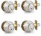 Probrico Brushed Nickel Deadbolt Lock Sets, 4 Pack, Modern Style, Key Unlock, Stainless Steel, 3 Keys per Lock Set