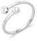 Doppelte Perlen offene Versprechenringe 925 Sterling Silber Verstellbare Minimalistische Muschel Perle Statement Verlobungsring Ehering Wrap Fingerbänder