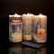 Eywamage Aquarell Weihnachtsbaum flammenlose Kerzen mit Fernbedienung Lichter, batteriebetriebene Weihnachten LED Stumpenkerzen Set von 3