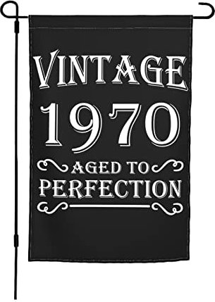 Parteifahne 50. Geburtstag Jahrgang 1970 Bis Zur Perfektion Gealtert 30X45cm Yard Sign Perfekte Dekorative Fahnen Verblassen Beständig Hofflagge Décor Für Outdoor Lawn Bauernhof