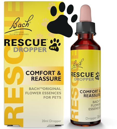 Rescue Pet Dropper | Calming Drops for Dogs, Cats & Pets | Bach Original Flower Essences | 20ml | Pet-Friendly Support for Stress, Travel, Fireworks & Separation Anxiety