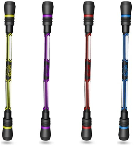 SWYSGS 4 x non-slip rotating pens, non-slip coating rotating pens and rotating pens, finger pens can exercise flexibility of the hand and brain