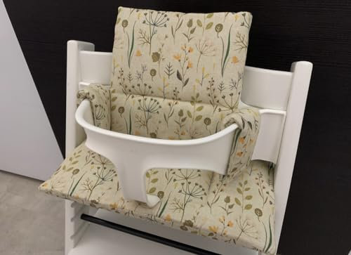Tripp Trapp Sitzkissen Kissenset für Stokke Hochstuhl - Blumen Natur