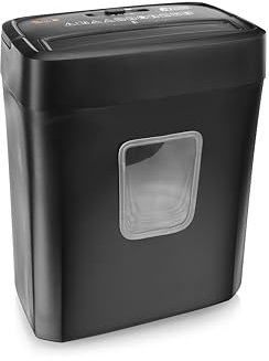 Peach Partikelschnitt Aktenvernichter | 8 Blatt | 16 Liter/200 A4 | 5 x 18 mm Partikelgröße (P-4) | DSGVO konform | PS500-31A