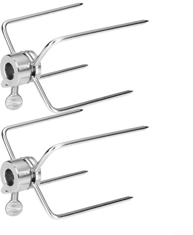 Tenedores de carne de acero inoxidable con tornillo ajustable para asador de barbacoa, paquete de 2