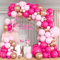 Hot Pink 110PCS Macaron Balloons Arch Kit for Girls Women Birthday Party Wedding Graduation Christening Bridal Decorations