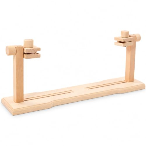 Stickständer Halterung aus Holz Drehbarer Stickständer Tisch Kreuzstichhalter Holzrahmen Rahmen Verstellbarer Drehbarer Stickrahmenständer DIY Handwerk Stickerei Nähen Werkzeuge