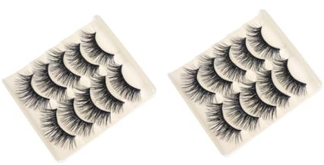 Didiseaon 10pairs Long Thick Natural Eyelashes Real Kiss Lashes Individual Lashes Odorless Glue for Women Makeup