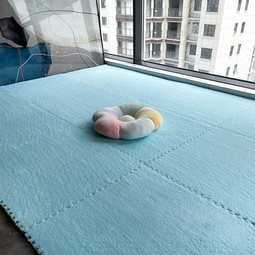 36 Pcs Plush Puzzle Playmat,Plush Puzzle Foam Floor Mat,Carpet Jigsaw Puzzle Rug,Interlocking Foam Tiles,30 And 60 Cm