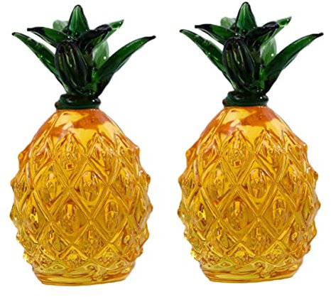 ORFOFE 2stücke Kristall Ananas Ornament Dekorative Frucht Skulptur Für Wohnzimmer Schlafzimmer Und Essbereich Miniatur Kunstwerk Als Romantisches Zur Hochzeit Für Besondere Anlässe