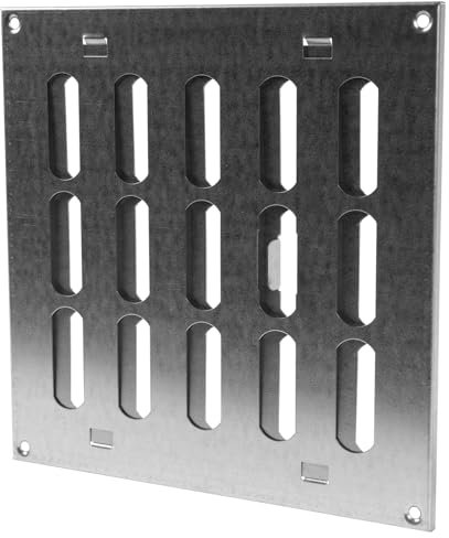 Repa Market 20,3 x 20,3 cm (dimensioni esterne), griglia di ventilazione regolabile zincata per interni ed esterni, griglia in metallo, per riscaldamento, raffreddamento, ventilazione per casa,