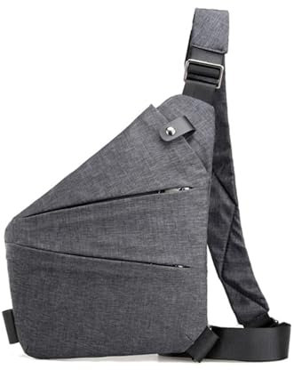 Anti Diebstahl Tasche, Tasche,Umhängetasche, Diebstahlsichere Tasche Damen Herren (Grau)