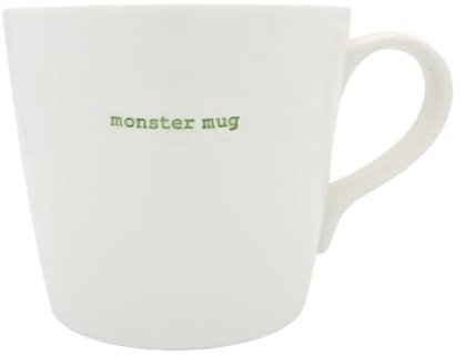 Keith Brymer Jones - Halloween Word Range - Large Ceramic White Mug - Monster Mug (Green) - 500ml - Gift Boxed