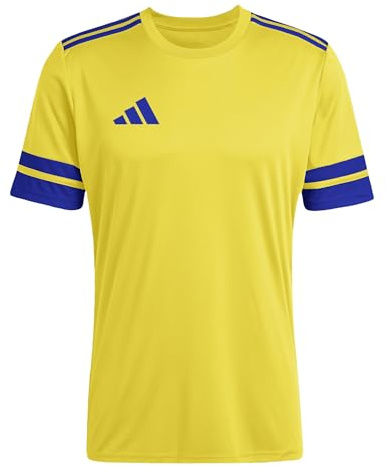 adidas Homme Squadra25 Jersey Short Sleeve Shirt, Team Yellow/Team Royal Blue, XS