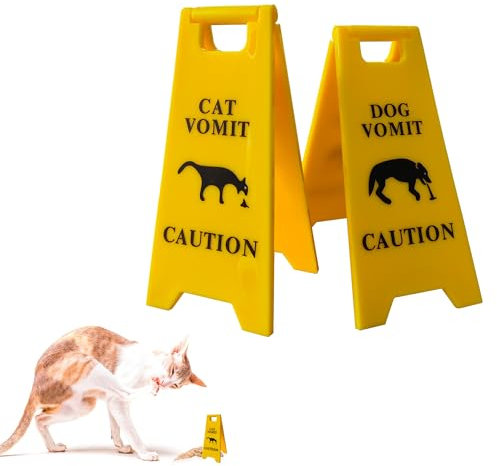 Hunde Kotzschild, 12.5 CM Cat Vomit Sign, Dog Vomit Sign, Warnschild für Erbrochenes Haustieren, Prank Geschenk Für Katzen Hund Hundeliebhaber (1Pcs,Dog)