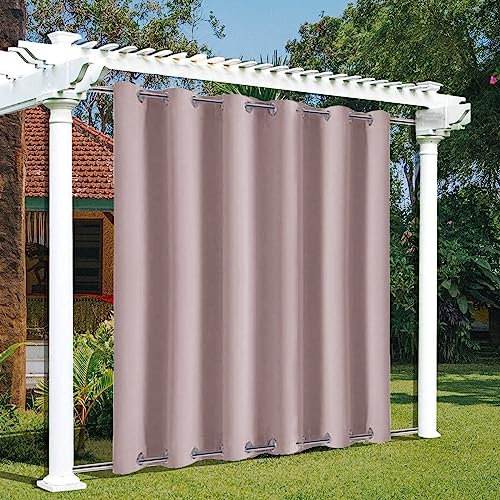 Tenda impermeabile rosa con occhielli per la privacy per patio, veranda, gazebo, tenda spessa e resistente, per interni/esterni, con funzione tenda da doccia, 170 cm x 250 cm, pannello singolo