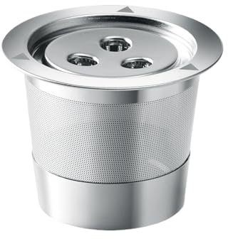 Nachfüllbares Kaffeepad – wiederverwendbarer Edelstahl-Filterbecher, Edelstahl-Kaffeefilter mit 3 Löchern | 3-Loch-Edelstahl-Kaffeepad, geeignet für Ninja-Kaffeemaschine