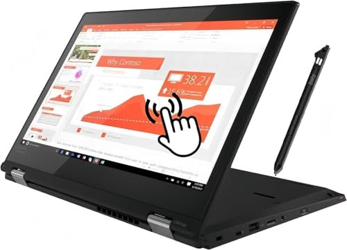 Lenovo ThinkPad Yoga 2 in 1 Notebook Intel i5 8th, Ram 8 GB, SSD 256 GB, Display da 13,3 Touch con Pennino Capacitivo, Win 10 Pro + Libre Office (Ricondizionato)